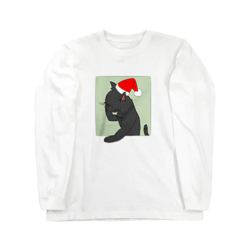 モノオモウ猫の１１月（黒猫） Long Sleeve T-Shirt