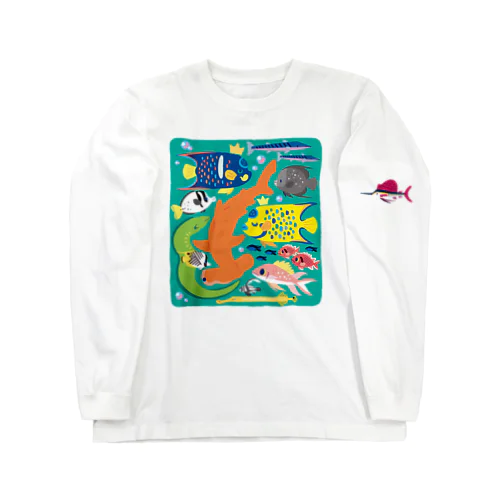 キング&クイーンエンゼルフィッシュ(表) Long Sleeve T-Shirt