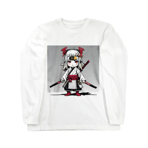 女流Zamurai【侍女-makatachi-】ディフォルメ Long Sleeve T-Shirt