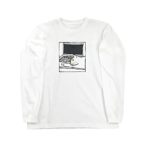 猫の手貸します。（黄色目） Long Sleeve T-Shirt