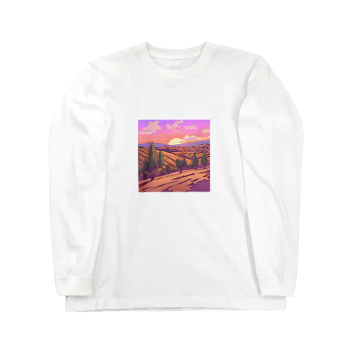 トスカーナの黄昏 Long Sleeve T-Shirt