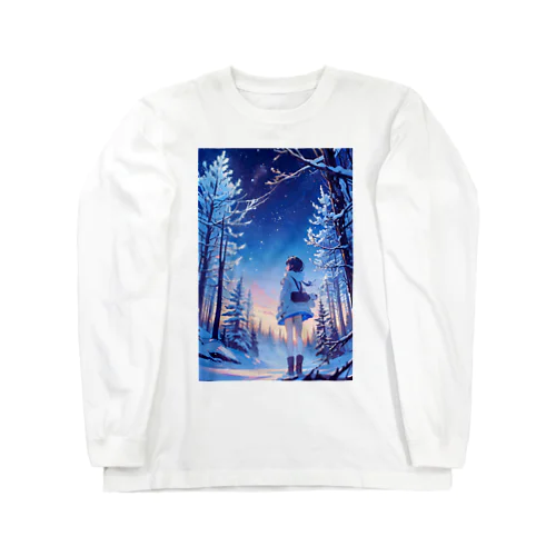 Magical Winter Journey　〜雪に染められた銀世界の旅〜　No.4「Dawn」 Long Sleeve T-Shirt