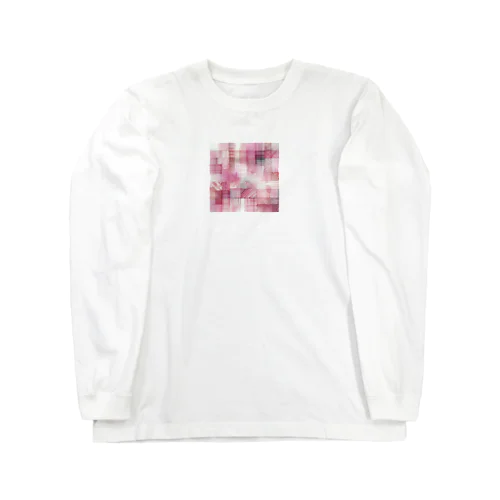 ピンクニュアンスチェック Long Sleeve T-Shirt