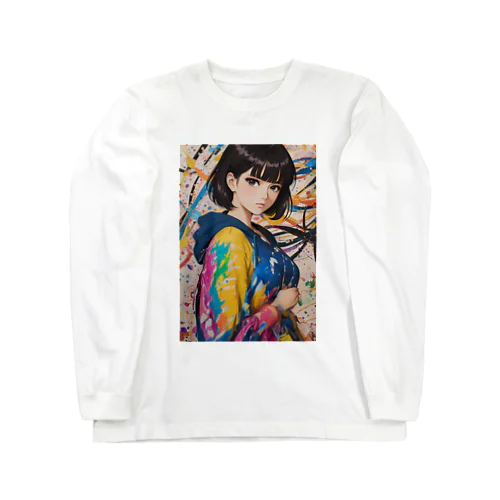 彼女はみなぎるエネルギーと魅力を放つ Long Sleeve T-Shirt