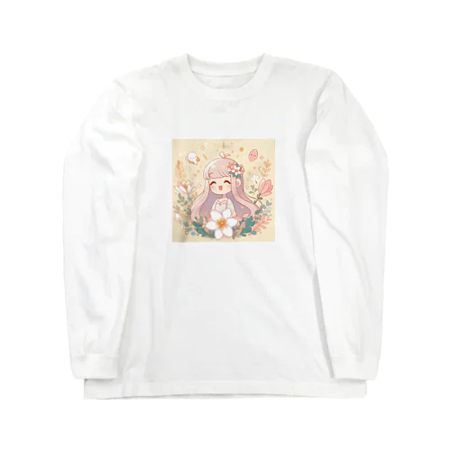 少女とお花🌸 Long Sleeve T-Shirt