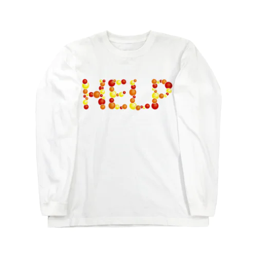 バルーン文字「HELP」（赤色系） ロングスリーブTシャツ