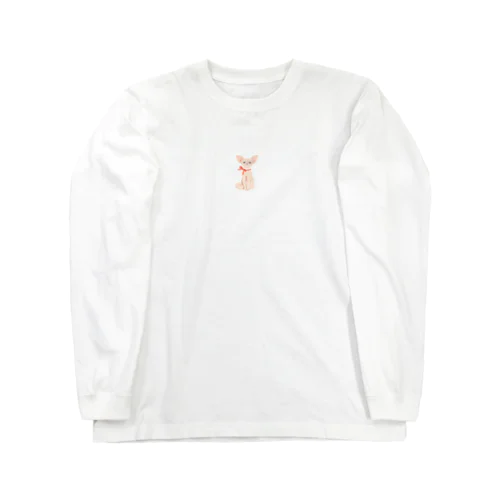 リボンを巻いたチワワ Long Sleeve T-Shirt