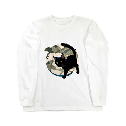 黒猫×カモ Long Sleeve T-Shirt