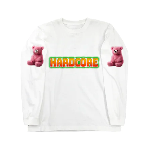 HARDCOREピンクのクマちゃん Long Sleeve T-Shirt