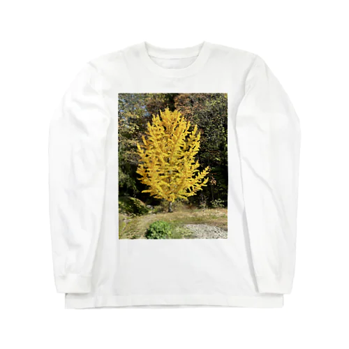 安曇野のイチョウの写真グッズ Long Sleeve T-Shirt