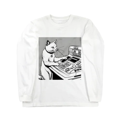 ボタン猫（シリアス） Long Sleeve T-Shirt