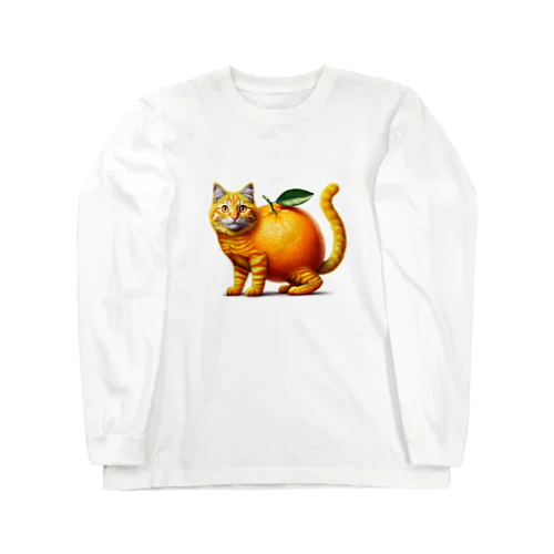 みかん猫 ロングスリーブTシャツ