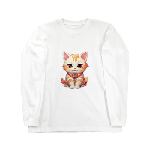 縁起猫 ロングスリーブTシャツ