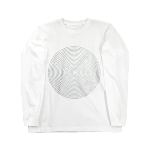 白い陰影の同心円の迷路 Long Sleeve T-Shirt