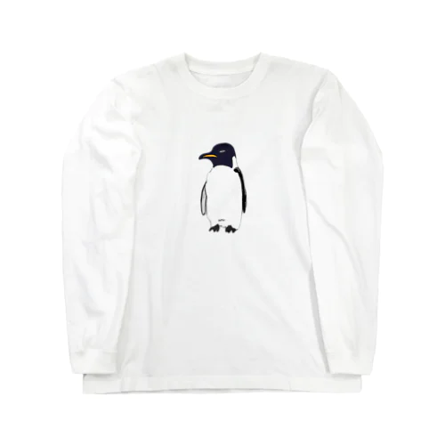 目つきの鋭いペンギン ロングスリーブTシャツ