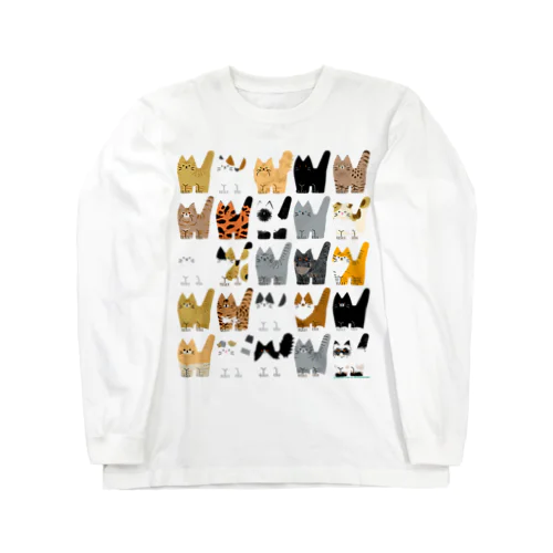 猫まみれ/KOTETSU Cats Long Sleeve T-Shirt