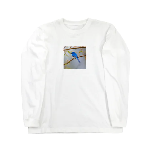 自然と蒼い鳥 Long Sleeve T-Shirt