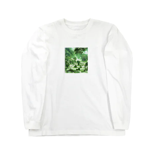 豊かな緑の風景 Long Sleeve T-Shirt