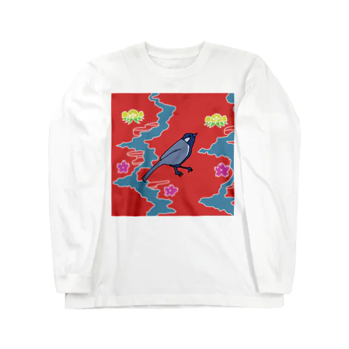 紅型シリーズ　イシガキシジュウカラ Long Sleeve T-Shirt