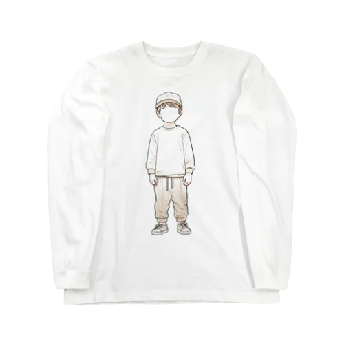 帽子をかぶった少年 Long Sleeve T-Shirt