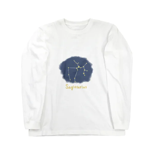 光る夜空の星座・射手座 ロングスリーブTシャツ