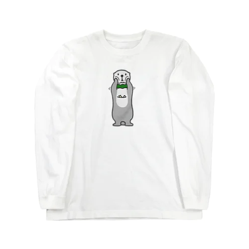 ラッコのしおたん おててちめたい（グレー） Long Sleeve T-Shirt