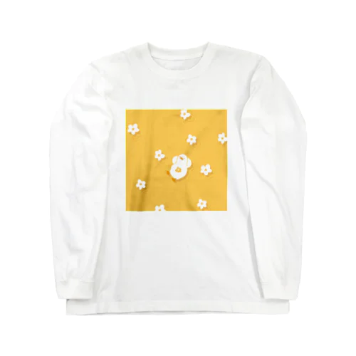 お花とアヒル Long Sleeve T-Shirt