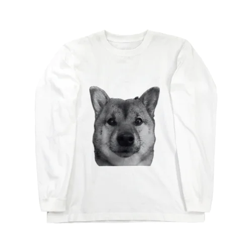 柴犬あんこのおねだり顔グッズ ロングスリーブTシャツ