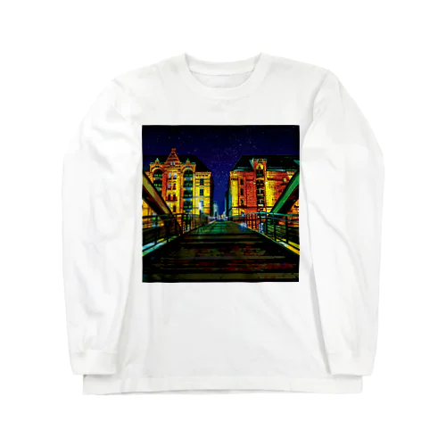 ドイツ シュパイヒャーシュタットの夜 Long Sleeve T-Shirt