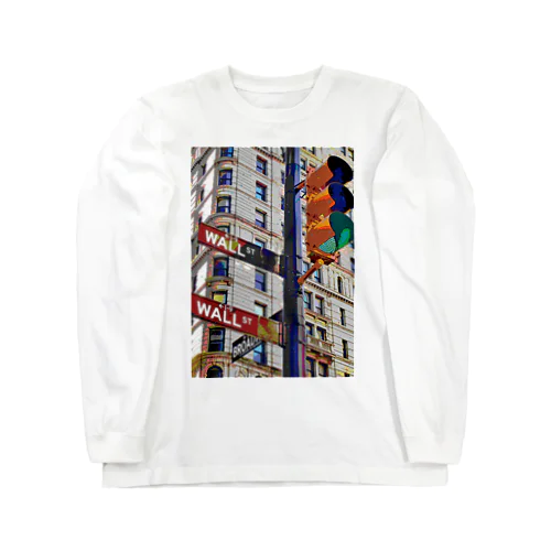 ニューヨーク ウォール街の信号機 Long Sleeve T-Shirt