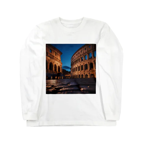 夕闇に染まるコロッセオの風景 Long Sleeve T-Shirt