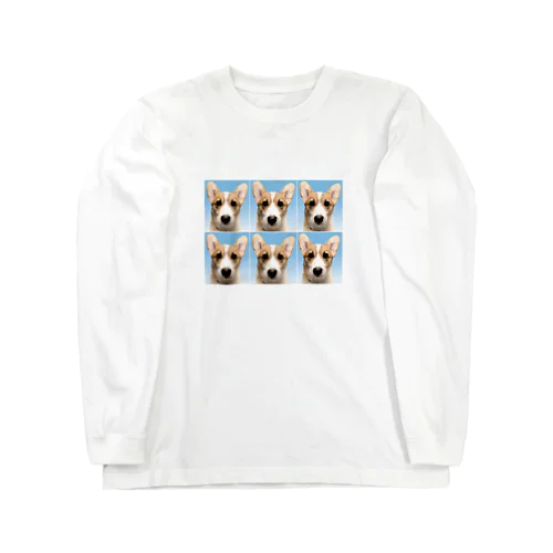 犬 証明写真 コーギー Long Sleeve T-Shirt