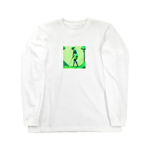 ゴルフしている美人 Long Sleeve T-Shirt