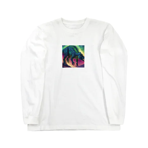 オーロラのような発光をする恐竜 Long Sleeve T-Shirt