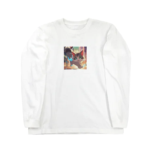 異能の力を放つ猫 Long Sleeve T-Shirt