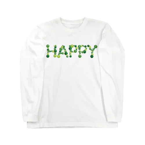 バルーン文字「HAPPY」（緑色系） Long Sleeve T-Shirt