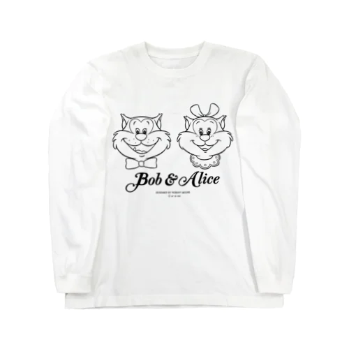 ボブ＆アリス正面（黒線画） Long Sleeve T-Shirt