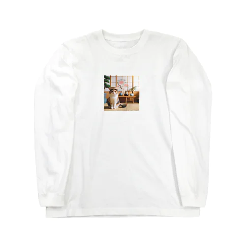 ラーメン猫３ Long Sleeve T-Shirt