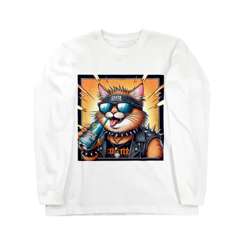 ヘビーメタルな猫のグッズ Long Sleeve T-Shirt