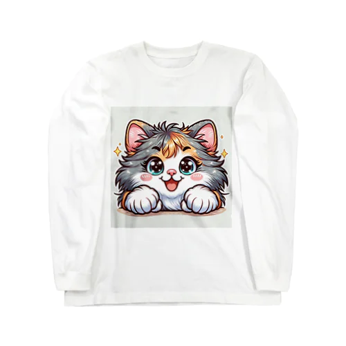 モフモフ猫ちゃん ロングスリーブTシャツ