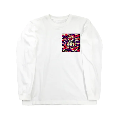 迷彩ブルドッグ Long Sleeve T-Shirt