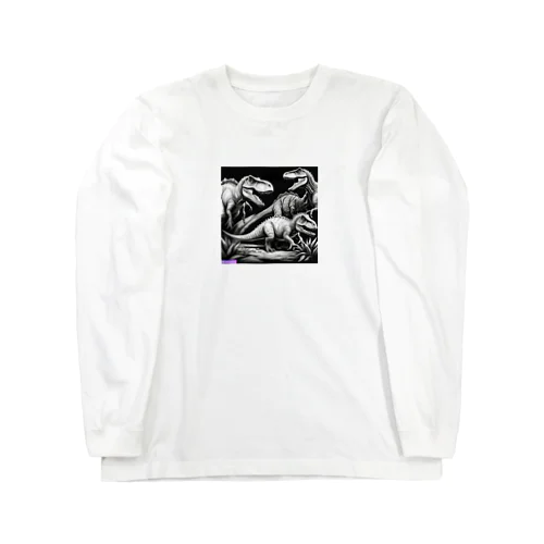 モノクロ恐竜くん3号 Long Sleeve T-Shirt