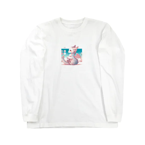 ドラゴンがかわいらしいキャラ Long Sleeve T-Shirt