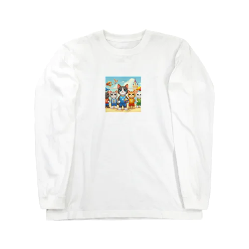 猫好きのみなさん必見！愛らしい猫のバレーボールグッズ Long Sleeve T-Shirt