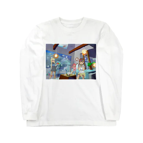 海の中の家の鍋パーティー Long Sleeve T-Shirt