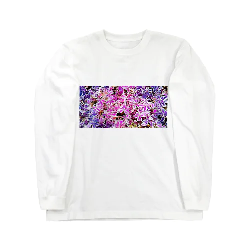 キャンディーストライプ　水彩画 Long Sleeve T-Shirt