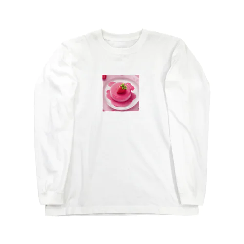 ピンクストロベリーかわいいプリン Long Sleeve T-Shirt