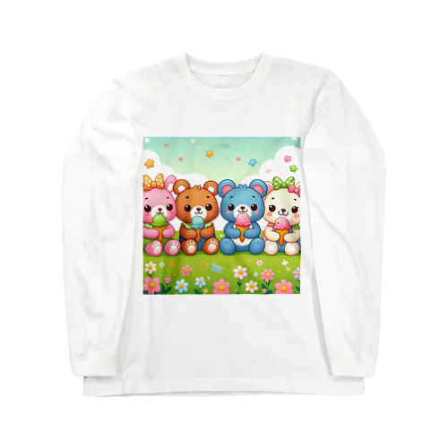 可愛いクマ４姉妹 Long Sleeve T-Shirt