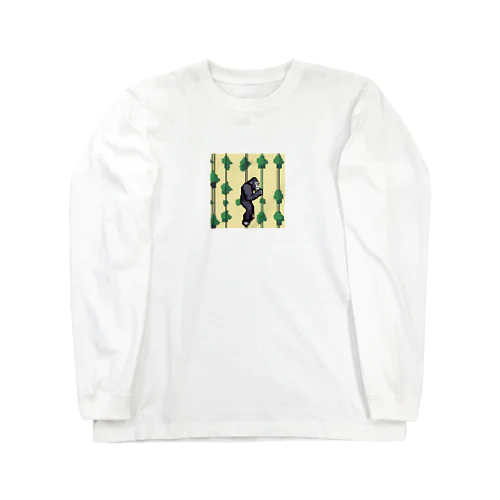 ロープにぶら下がるゴリラ Long Sleeve T-Shirt