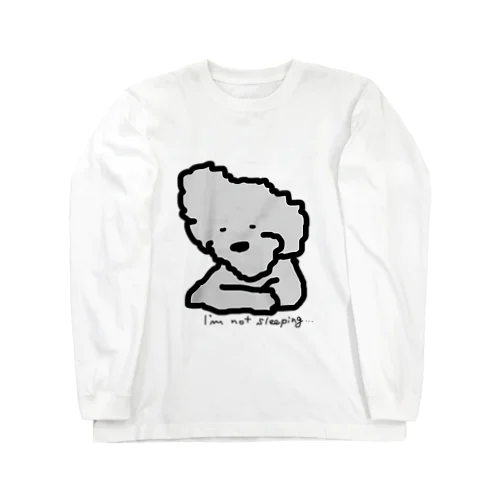 寝てたのに寝てないという犬 Long Sleeve T-Shirt